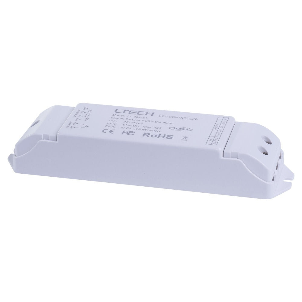 Buy Strip Light Controllers Australia Dali RGBC or RGBW LED Strip Controller White - HV9107-LT-404-5A