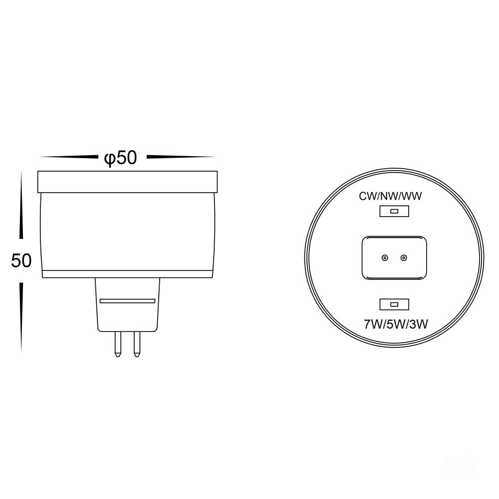 Buy LED Globes Australia 9in1 MR16 12V LED Globe Silver 3CCT - HV9507