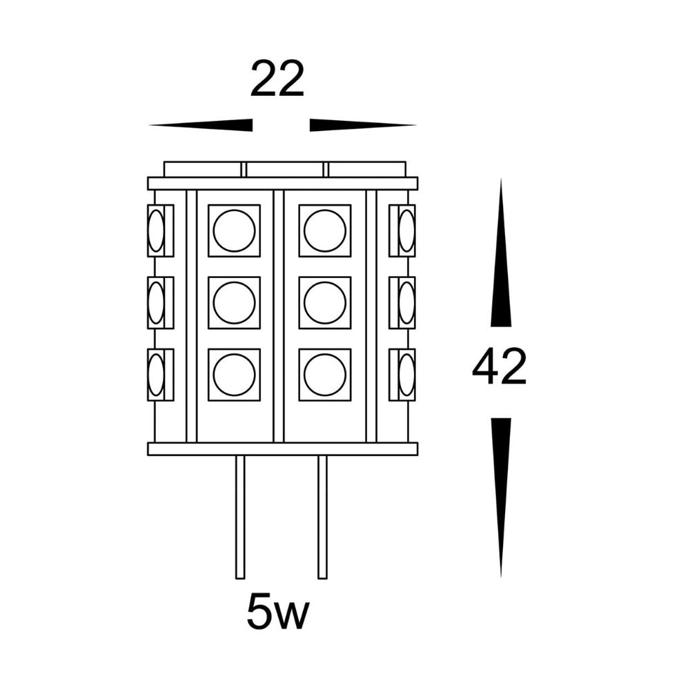 Buy LED Globes Australia Bi Pin 12V G4-DC 5W LED Globe 3000K - HV9529-5W