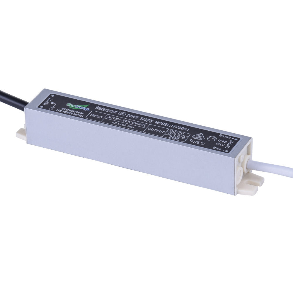 Buy LED Drivers Australia LED Driver 20W 12V DC W25.5mm Weatherproof Silver - HV9651
