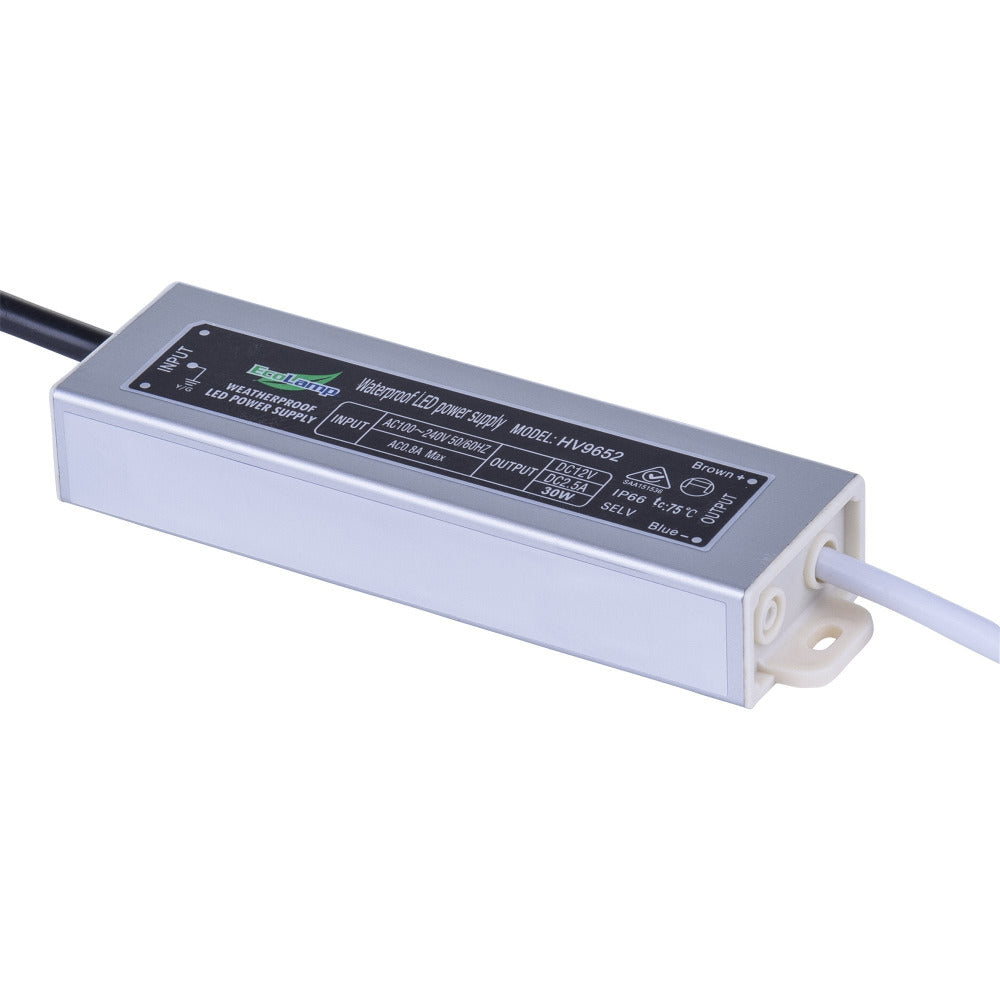 LED Driver 30W 24V DC W40.4mm Weatherproof Silver - HV9652-24V