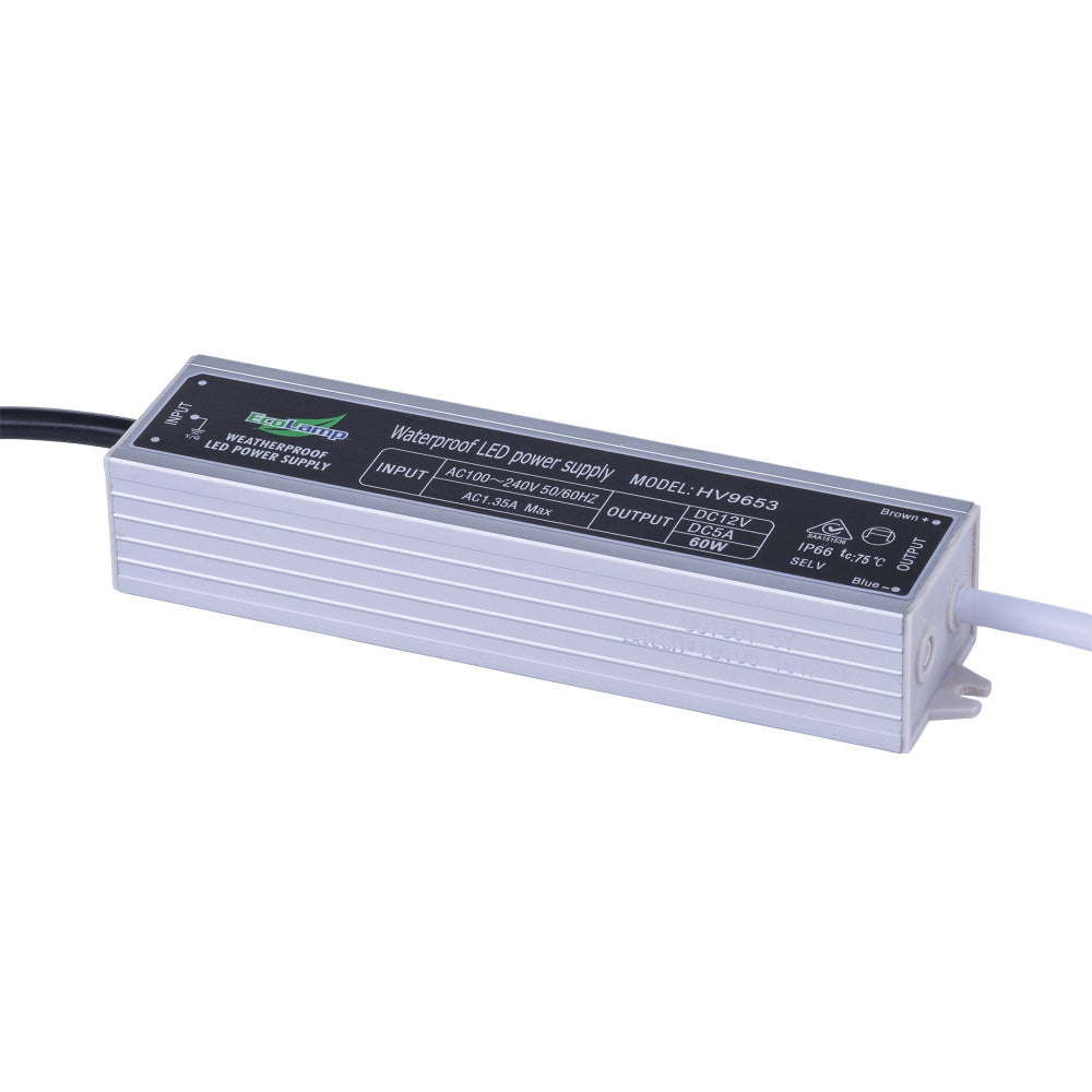 LED Driver 60W 12V DC W41mm Weatherproof Silver - HV9653