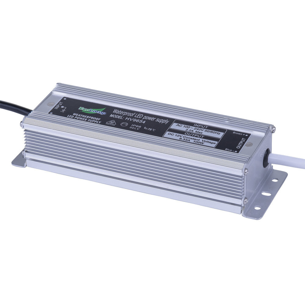 LED Driver 100W 12V DC W67.5mm Weatherproof Silver - HV9654