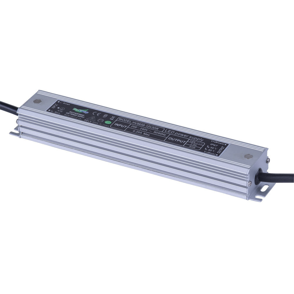 Buy LED Drivers Australia LED Driver 30W 24V DC W24mm Weatherproof Silver - HV9658-24V30W