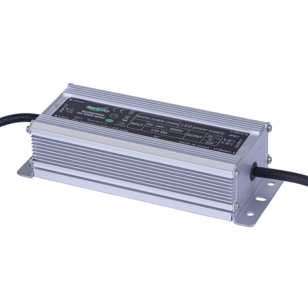 Buy LED Drivers Australia LED Driver 60W 12V W67.5mm Weatherproof Silver - HV9658-12V60W