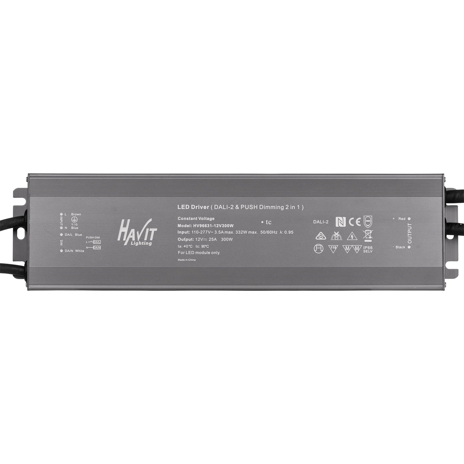 Buy LED Drivers Australia Triac Dimmable Indoor LED Driver 24V DC 300W Grey Aluminium / Dali - HV96631-24V300W
