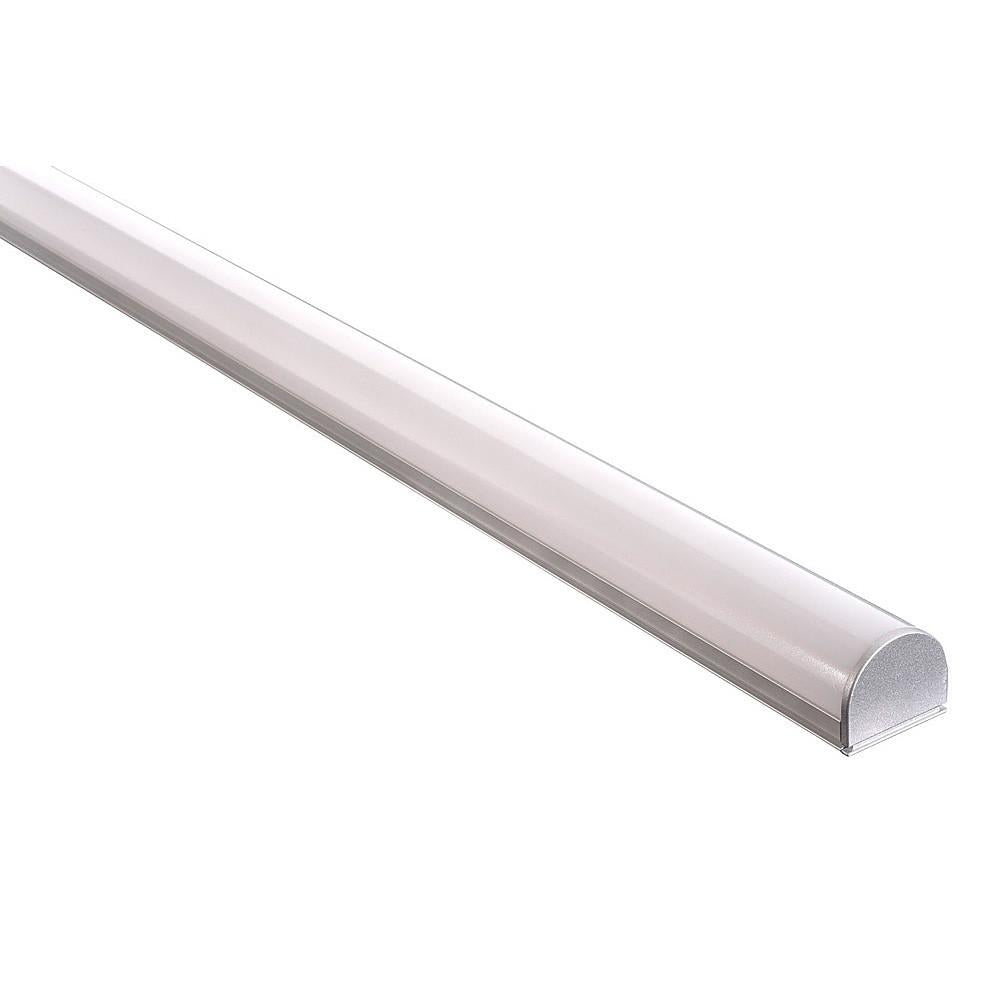 Buy Strip Light Profiles Australia Shallow Square Profile With Rounded Diffuser 3M Silver - HV9690-2618-3M
