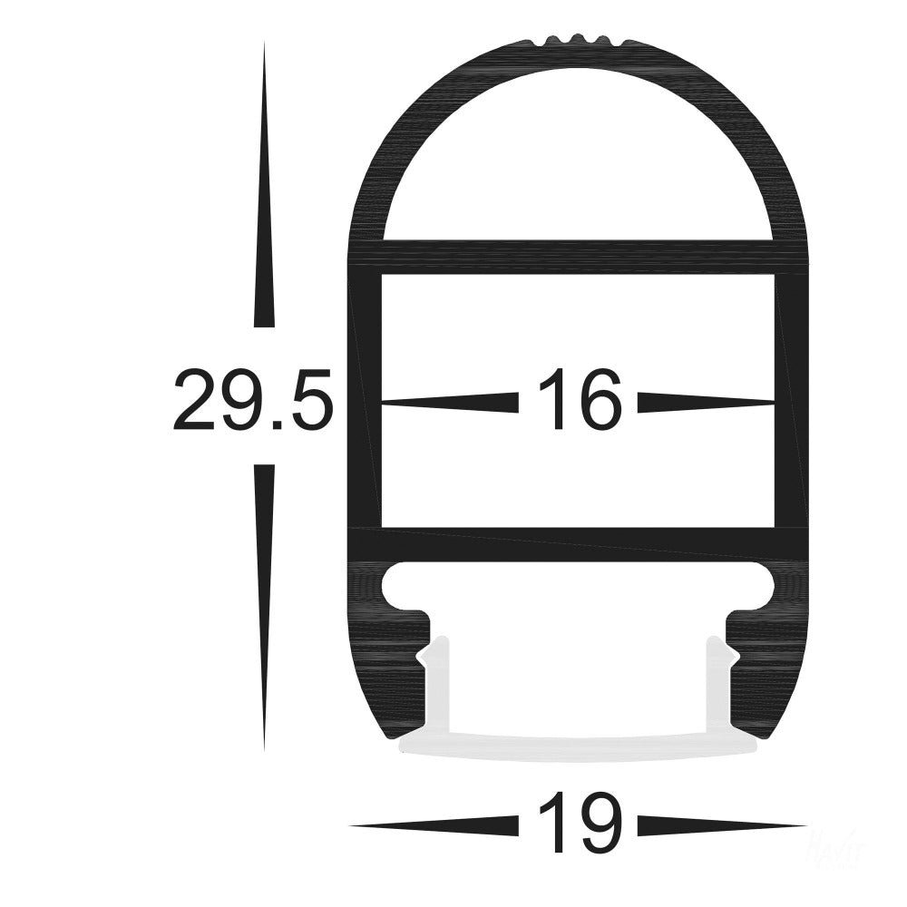 Buy Strip Light Profiles Australia Wardrobe Profile 3M Silver - HV9692-1930-3M