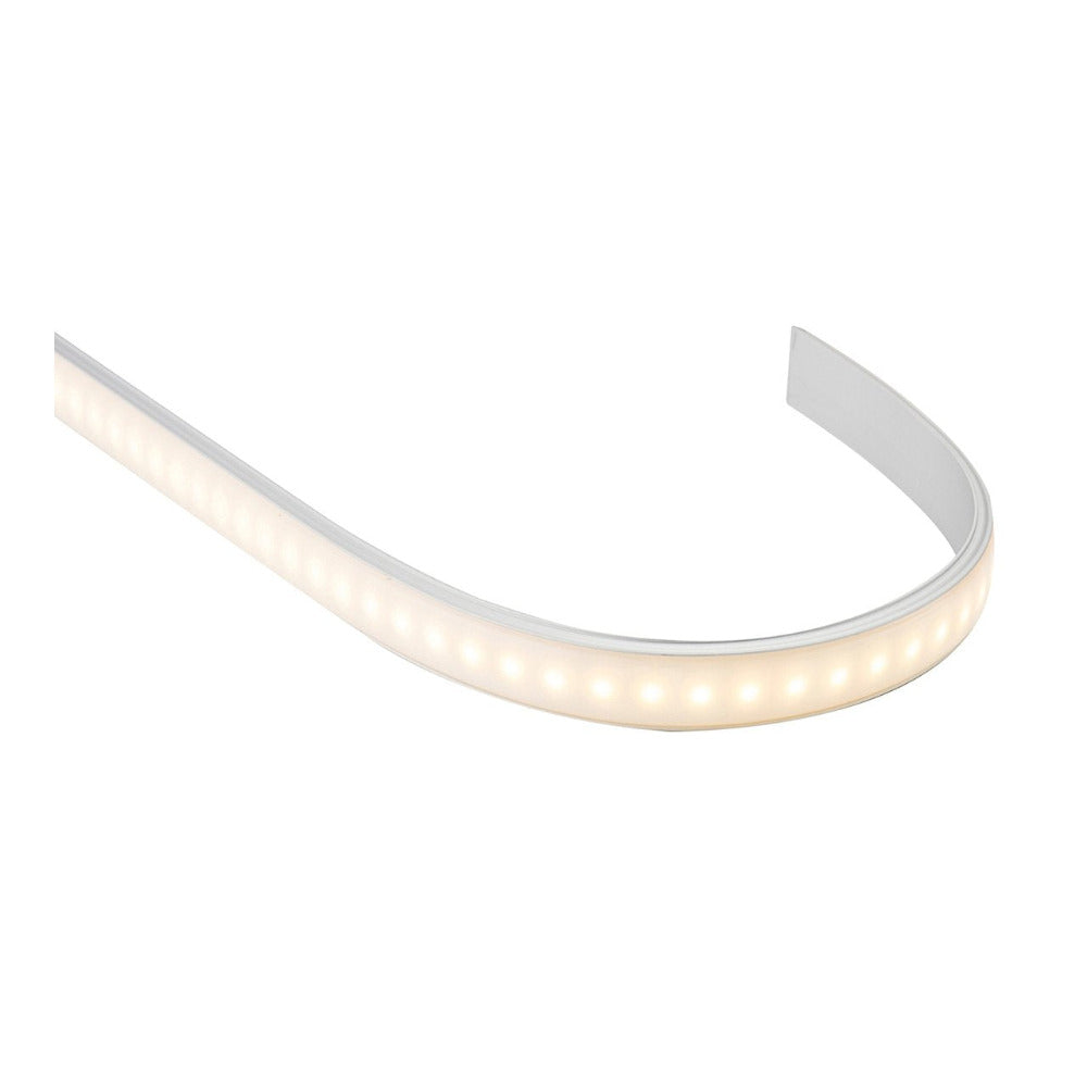 Buy Strip Light Profiles Australia Shallow Square Bendable Profile with Standard Diffuser 3 Metre Silver- HV9693-1806-3M
