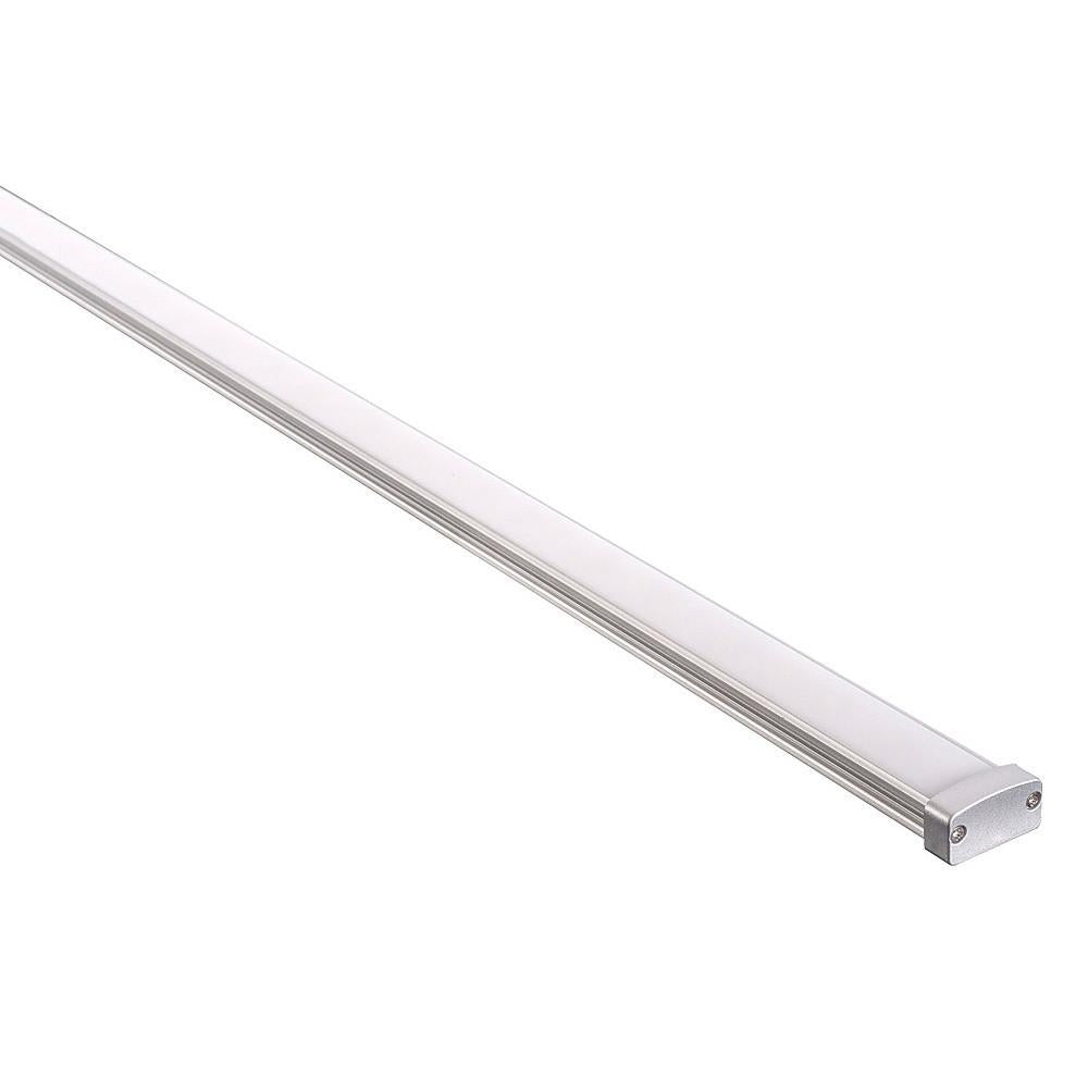 Buy Strip Light Profiles Australia Shallow Square Weatherproof Aluminium Profile Silver 3 Meter - HV9693-1808-3M