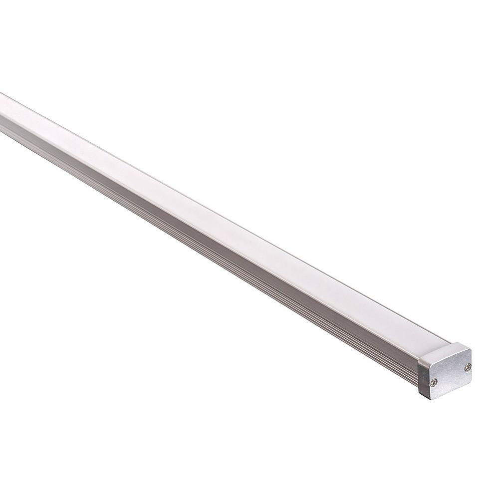 Buy Strip Light Profiles Australia Shallow Square Weatherproof Aluminium Profile Silver 1 Meter - HV9693-1812