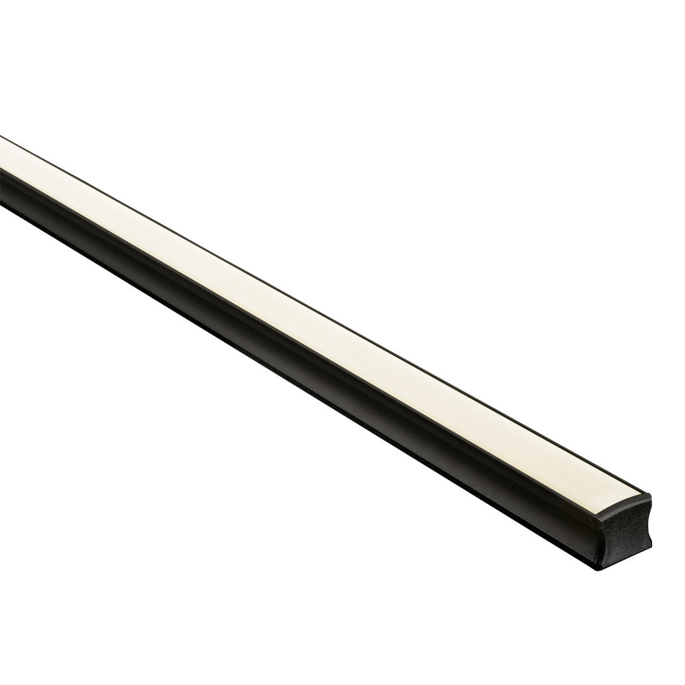 Buy Strip Light Profiles Australia Strip Light Deep Square Profile with Standard Diffuser Black - HV9693-1815-BLK