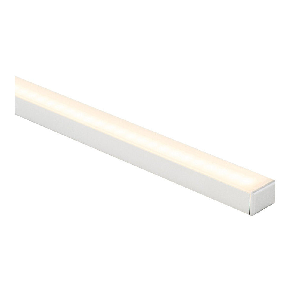 Buy Strip Light Profiles Australia Strip Light Shallow Square Profile W19mm with Standard Diffuser Silver 3 Metre - HV9693-1922-3M
