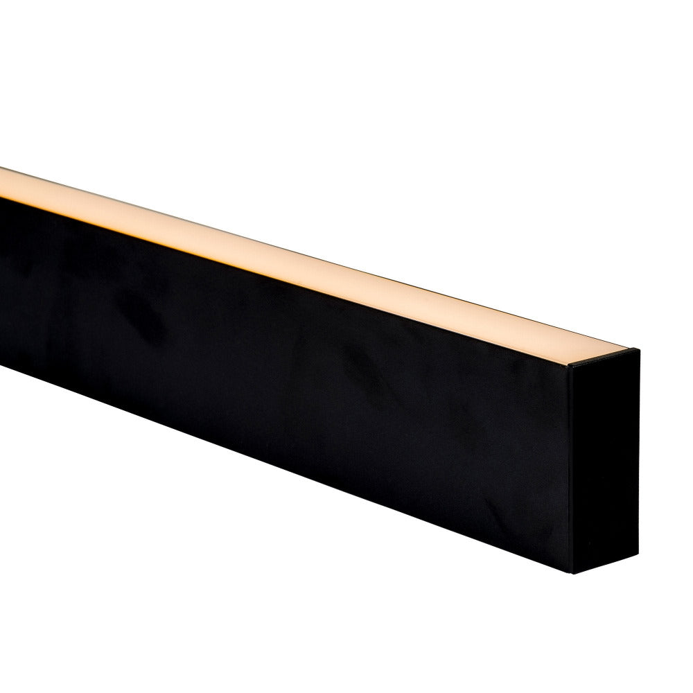 Buy Strip Light Profiles Australia Strip Light Deep Square Profile W38mm With Standard Diffuser Black - HV9693-3890-BLK