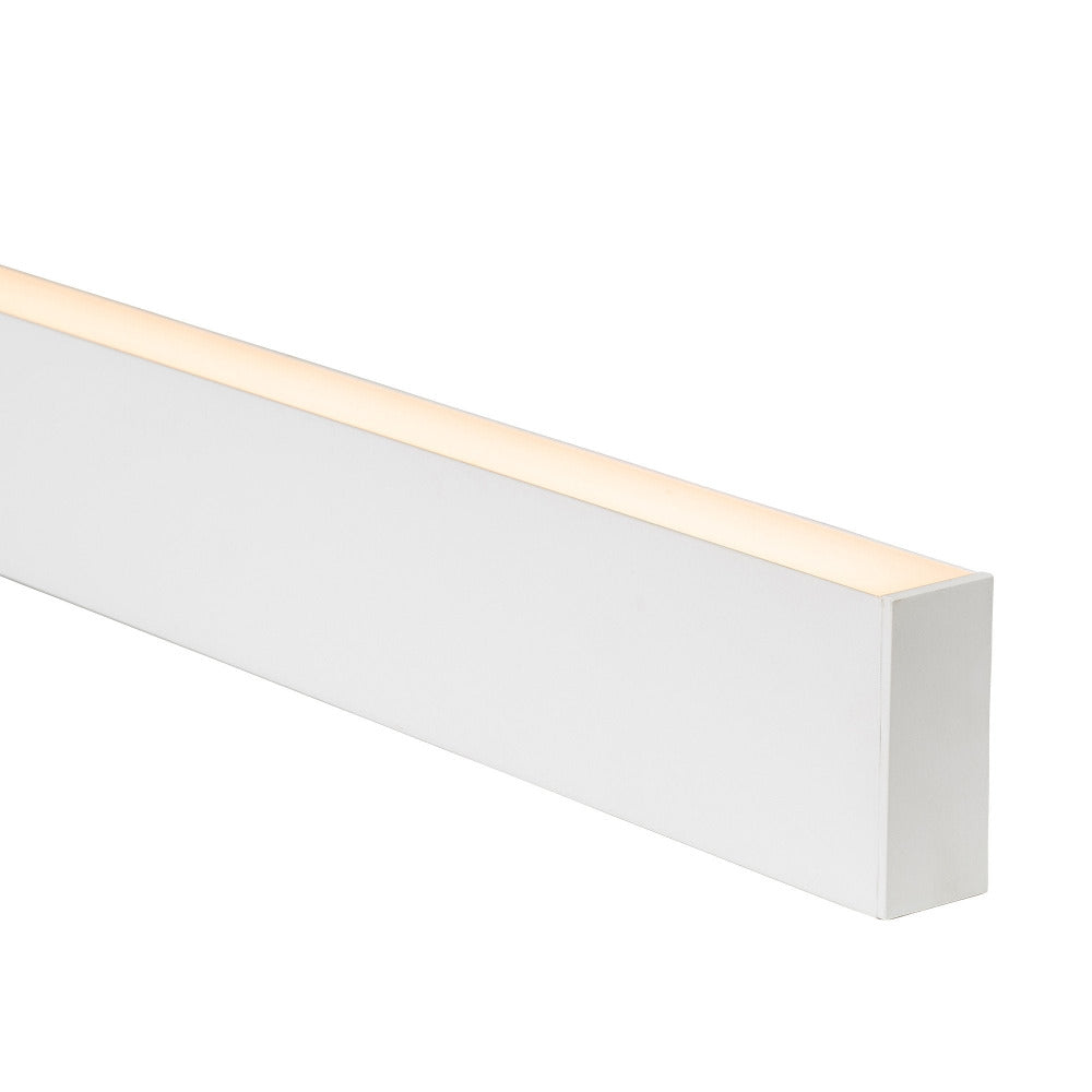 Buy Strip Light Profiles Australia Strip Light Deep Square Profile W38mm With Standard Diffuser White - HV9693-3890-WHT