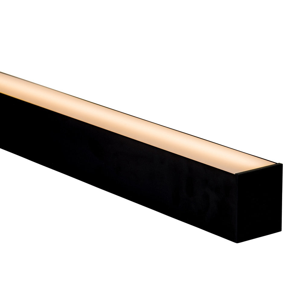 Buy Strip Light Profiles Australia Strip Light Large Deep Square Profile W60mm With Standard Diffuser Black - HV9693-6070-BLK