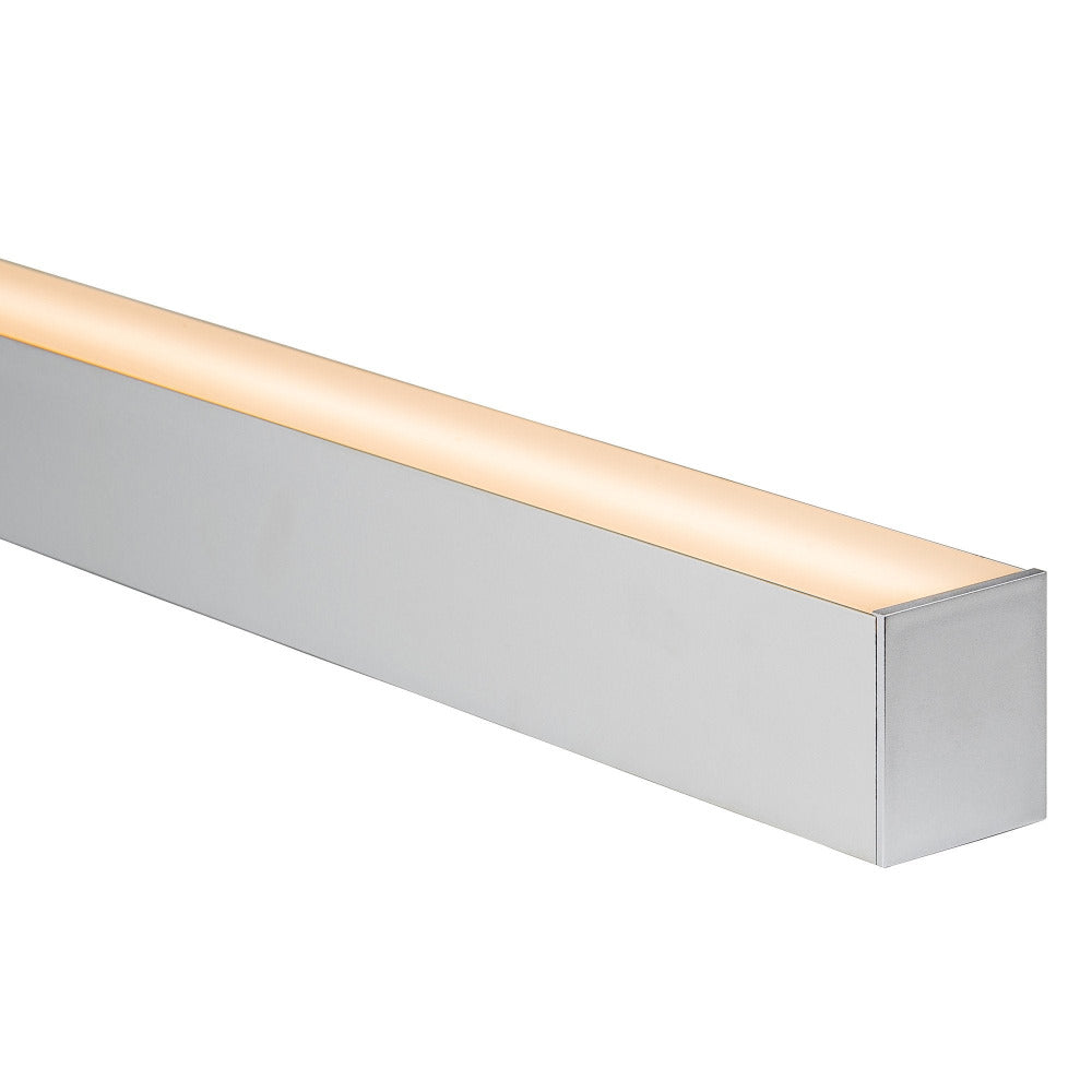 Buy Strip Light Profiles Australia Strip Light Large Deep Square Profile W60mm With Standard Diffuser Silver - HV9693-6070