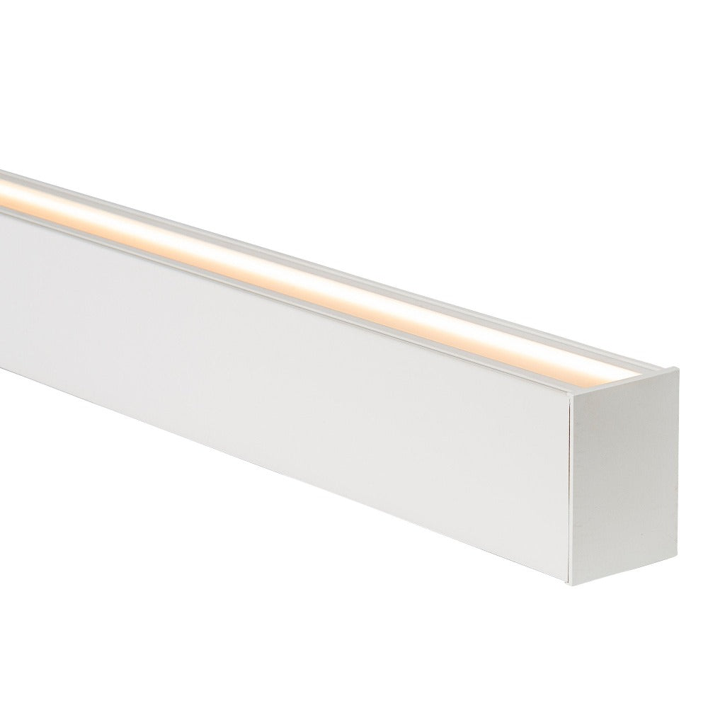 Buy Strip Light Profiles Australia Deep Square Up & Down Profile White - HV9693-6080-WHT