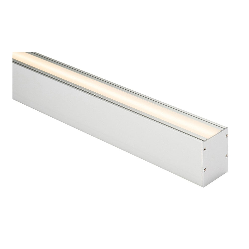 Buy Strip Light Profiles Australia Deep Large Square Up / Down Profile W60mm With Standard Diffuser Silver 3M - HV9693-6080-3M