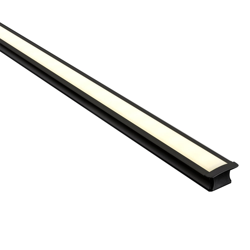 Buy Strip Light Profiles Australia Deep Square Winged Profile W25mm 3M Black - HV9695-2515-BLK-3M