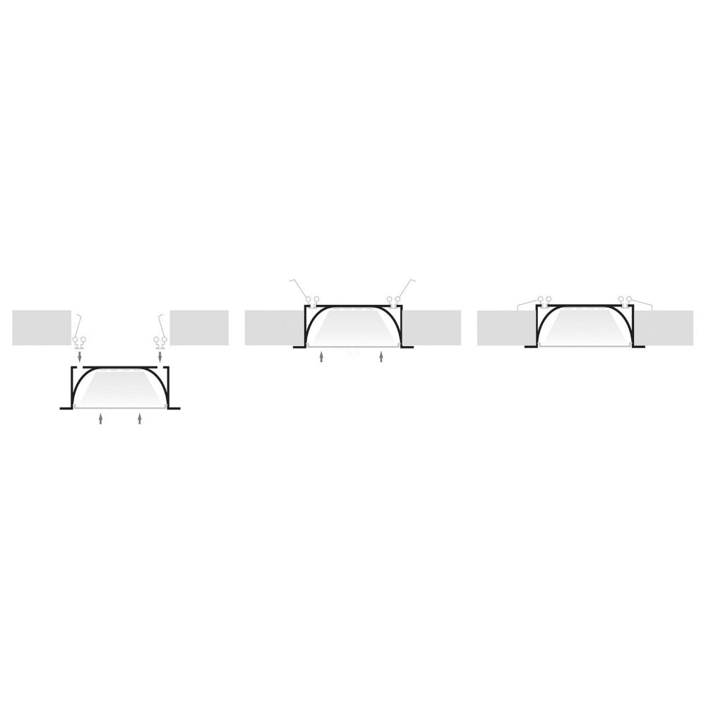 Buy Strip Light Profiles Australia Large Deep Square Winged Profile W100mm Silver - HV9695-9835