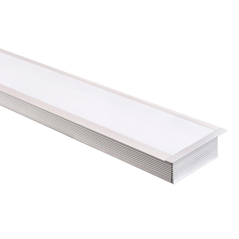 Buy Strip Light Profiles Australia Large Deep Square Winged Profile W100mm Silver - HV9695-9835