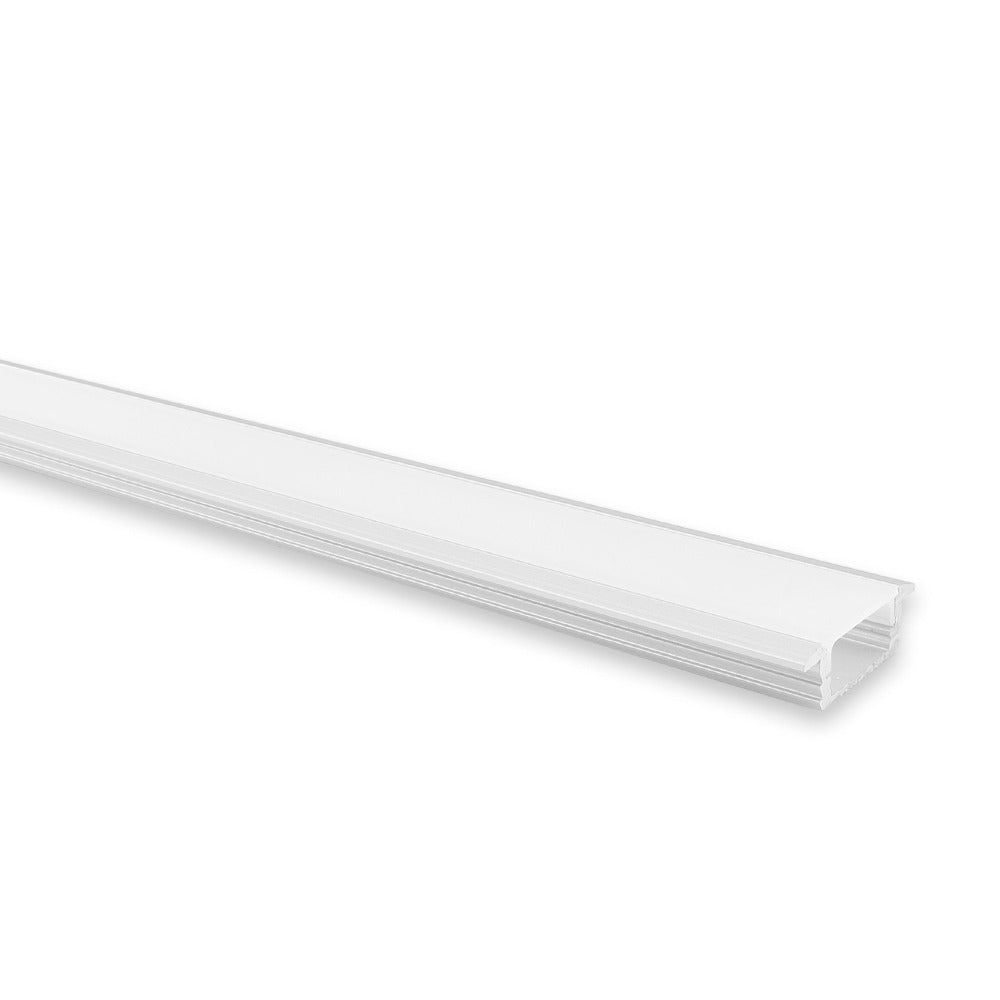Buy Strip Light Profiles Australia Shallow Square Winged Profile 2M Silver - HV9699-2308-2M