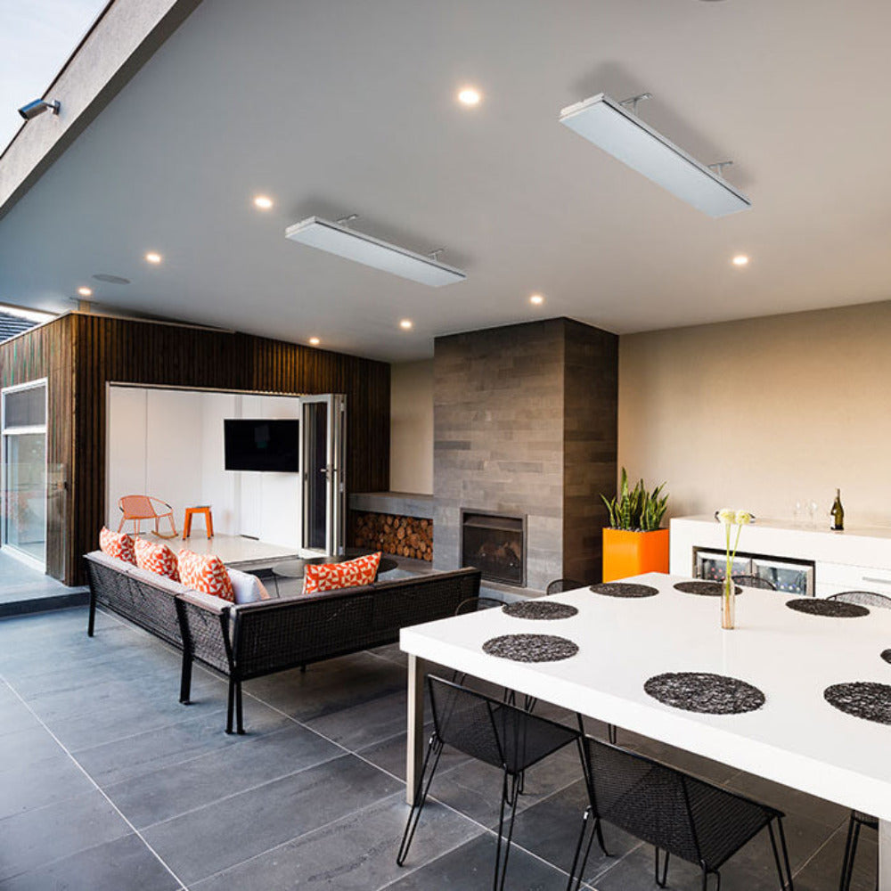 Buy Outdoor Heaters Australia Elegance Superior Style Electric Outdoor Heater 3600W White Aluminium - THE3600