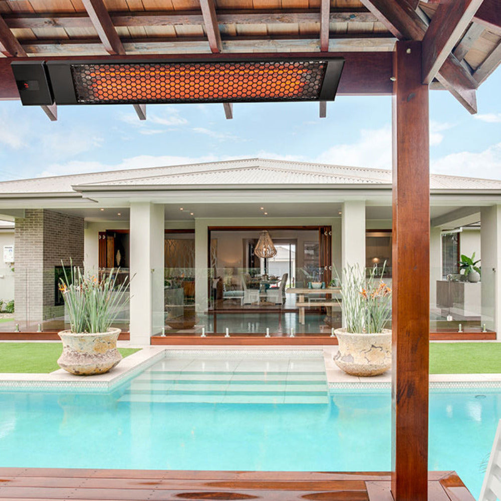 Buy Outdoor Heaters Australia MAX DC With Remote Control Electric Outdoor Heater 2400W White - THX2400DCR