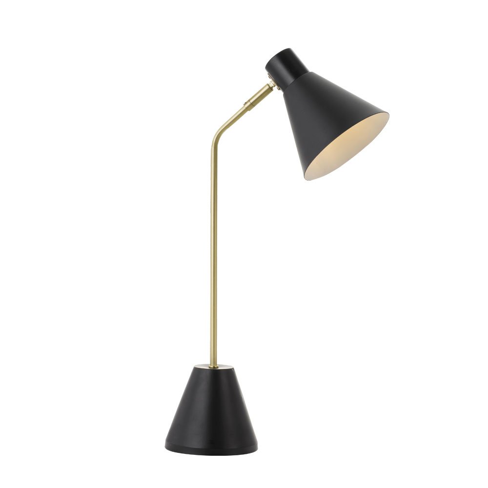 Ambia 1 Light Desk Lamp 140mm Brass Matt, Black - AMBIA TL-BK