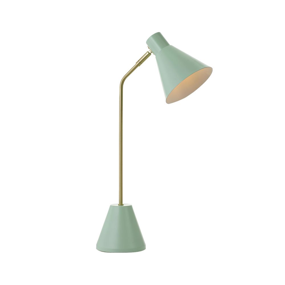 Ambia 1 Light Desk Lamp 140mm Brass Matt, Green - AMBIA TL-GN