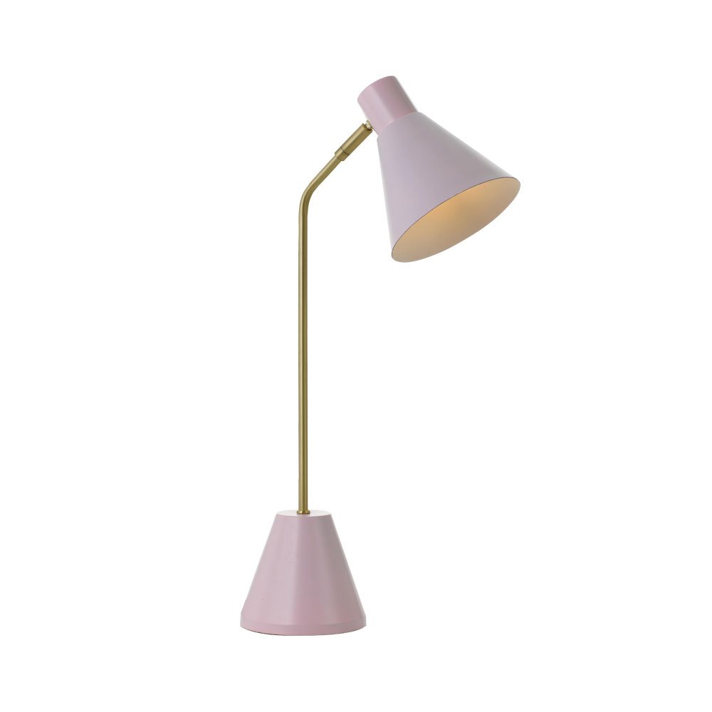 Ambia 1 Light Desk Lamp 140mm Brass Matt, Pink - AMBIA TL-PK