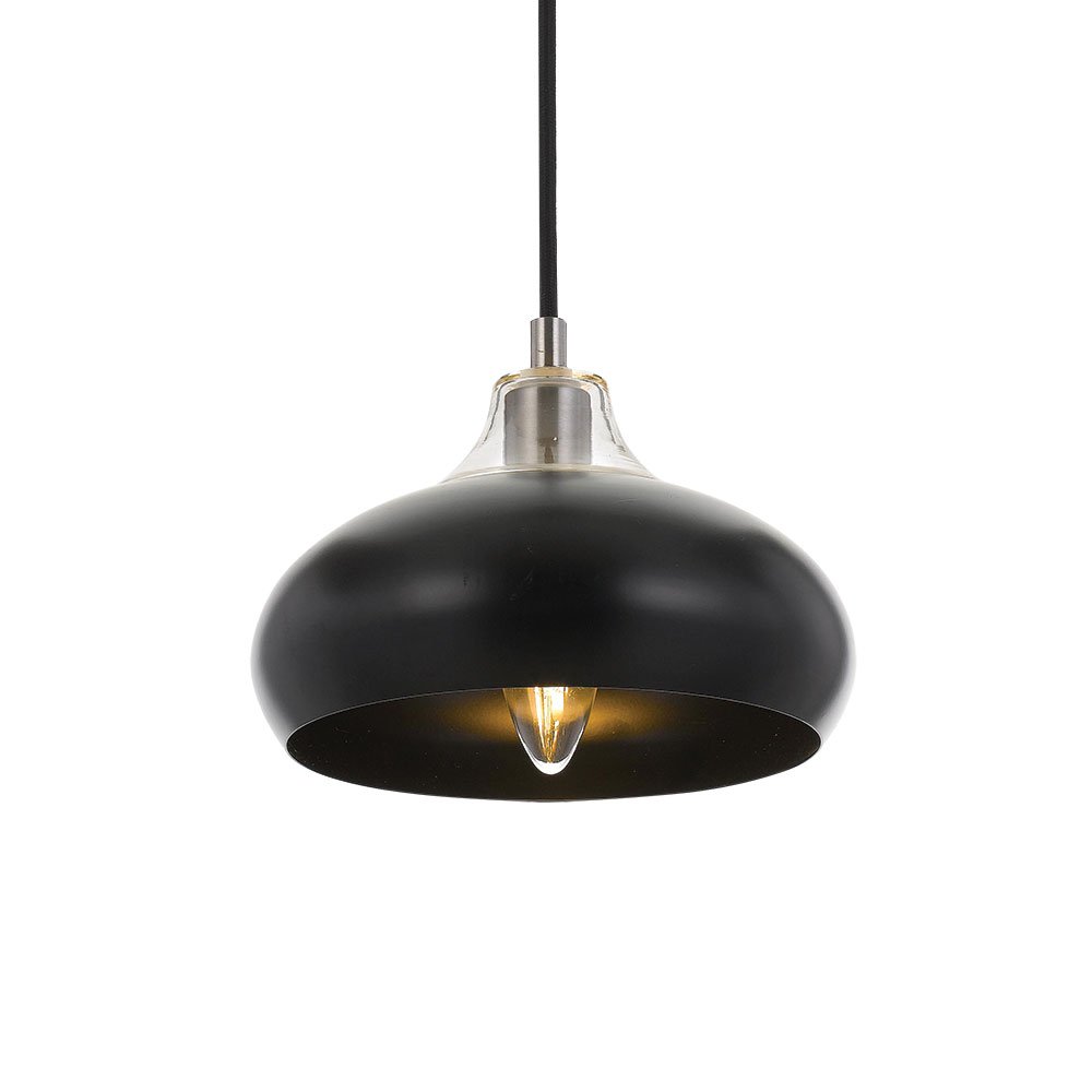 Buy Pendant lights australia - Beck 1 Light Pendant 200mm Black - BECK PE20-BK