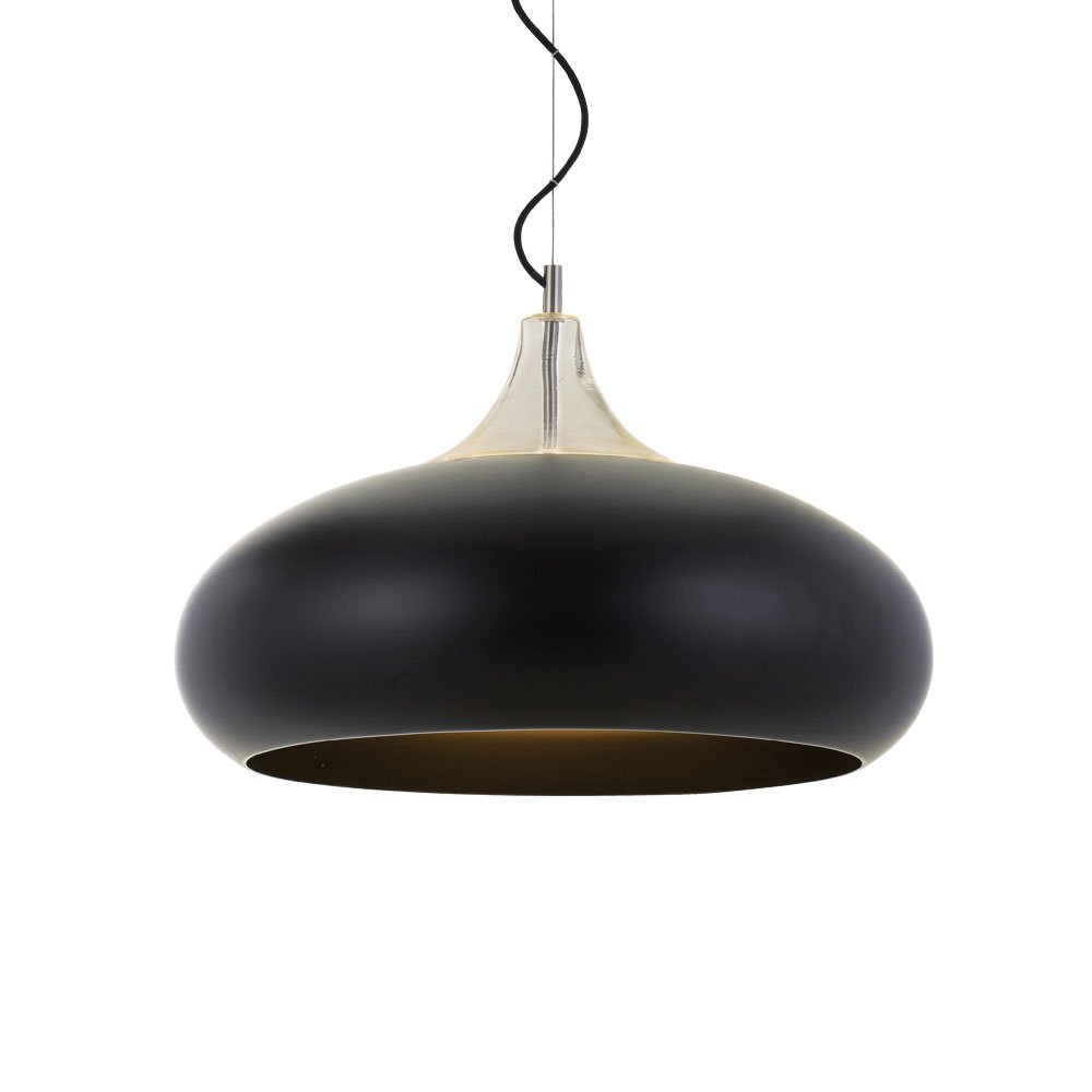 Buy Pendant Lights Australia Beck 1 Light Pendant 400mm Black - BECK PE40-BK