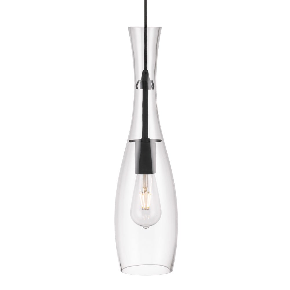 Buy Mini Pendants Australia Conie 1 Light Pendant 130mm Black, Clear - CONIE PE-BK+CL