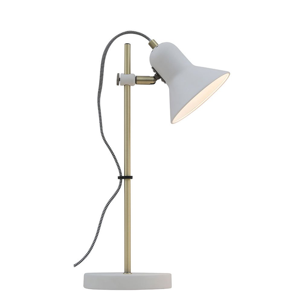 Buy Table Lamps Australia Corelli 1 Light Table Lamp Antique Brass, White - CORELLI TL-WHAB