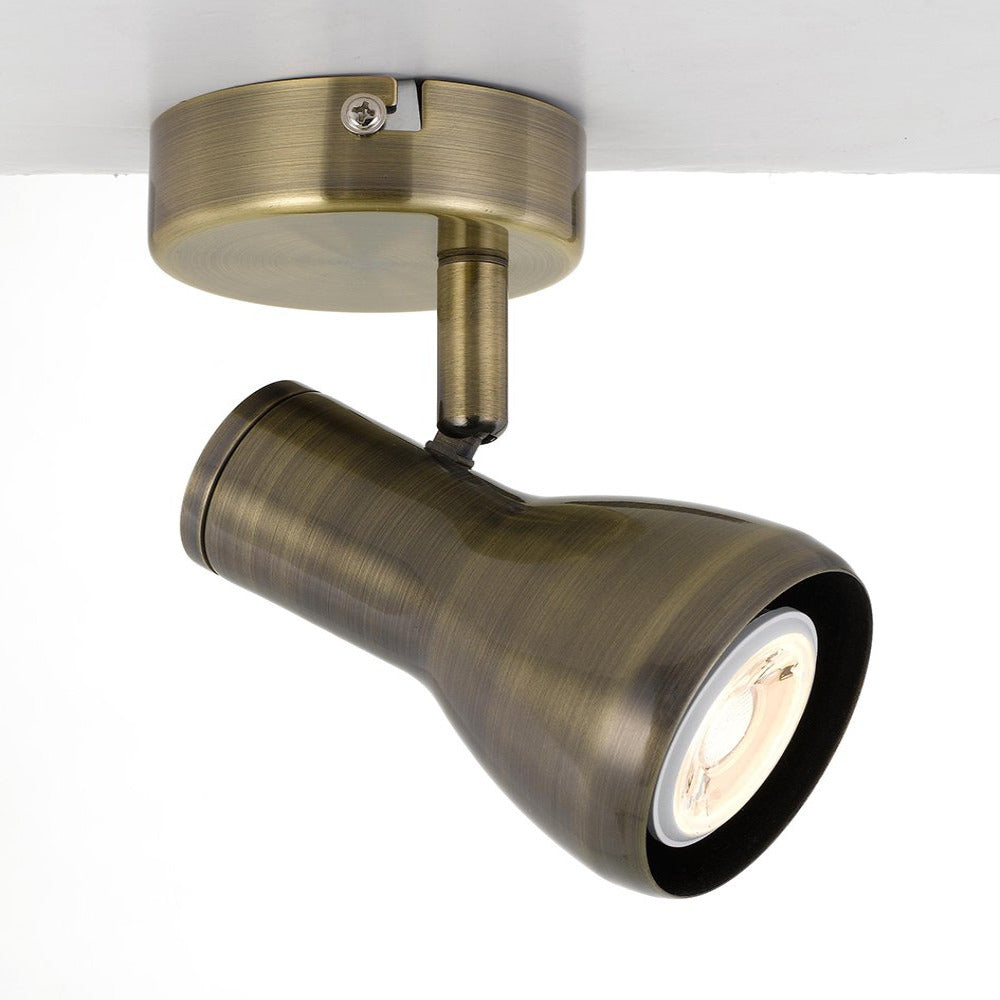 Curtis 1 Light LED Spotlight Antique Brass - CURTIS SP1-AB