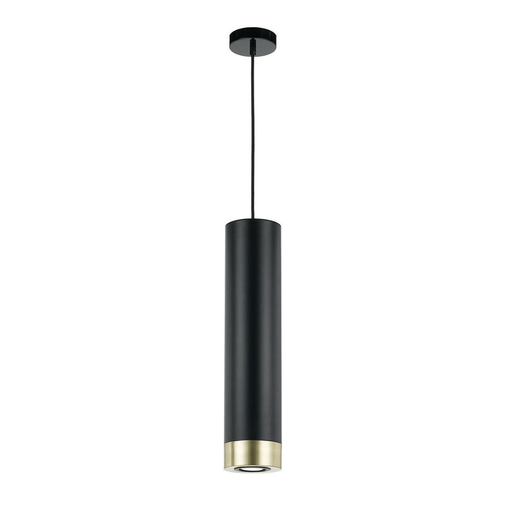 Buy Mini Pendants Australia Dakota 1 Light Pendant 120mm Black, Brass - DAKOTA PE-BK+BM