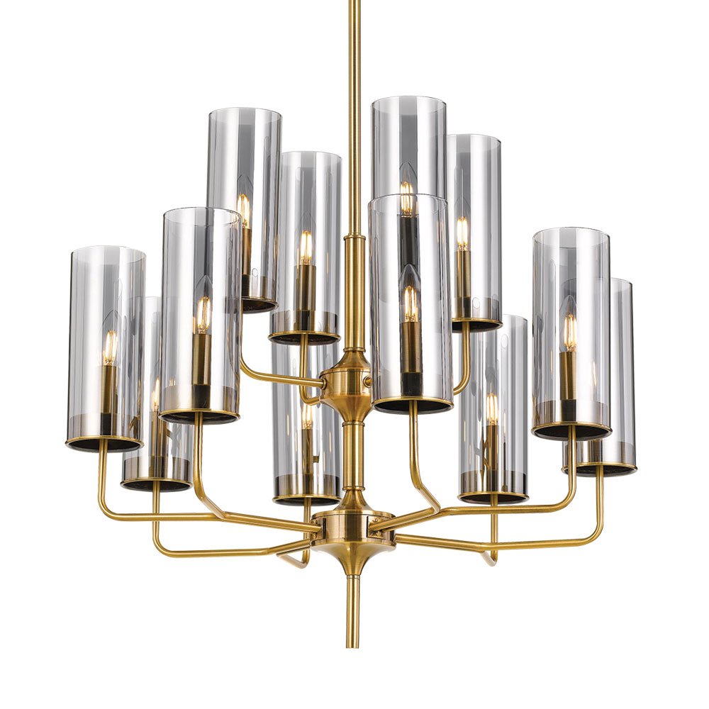 Decaro 12 Light Pendant Gold Matt, Smoke - DECARO PE84-GD