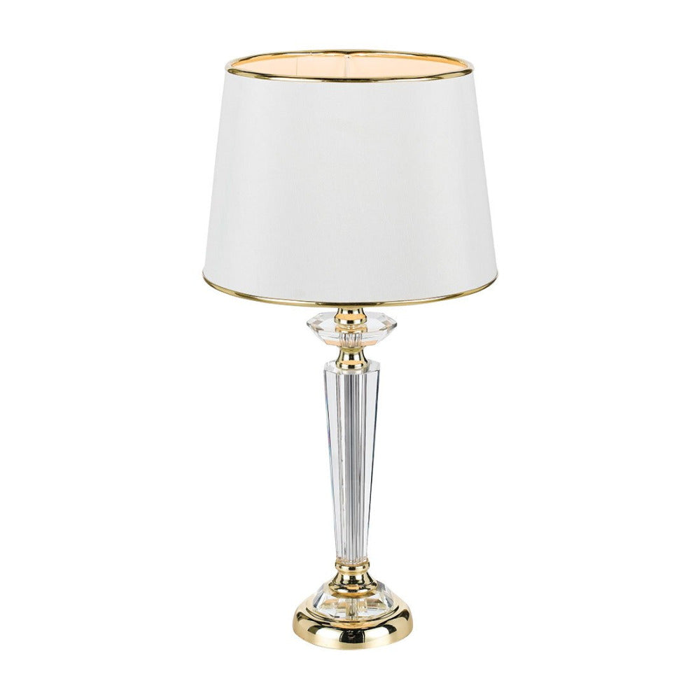 Diana 1 Light Table Lamp Gold, Crystal, White - DIANA TL-GD+WH