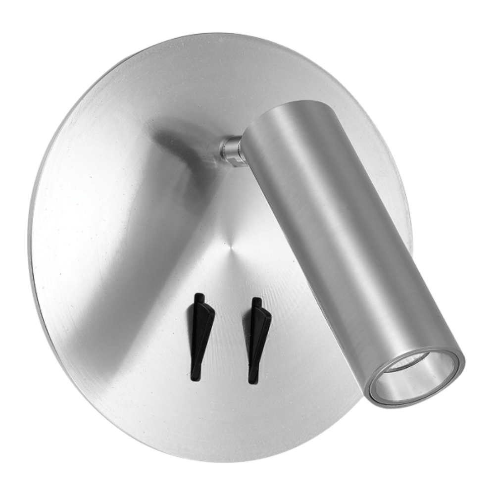 Buy Bedside Reading Lights Australia Esra Wall Lamp 2 LED 2 Switch 3000K Silver - ESRA WB-SL