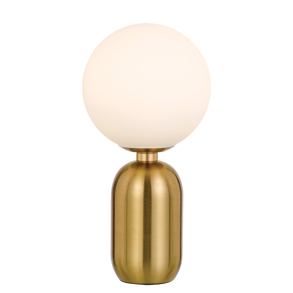 Buy Table Lamps Australia Kade 1 Light Table Lamp Antique Gold & Opal Matt - KADE TL-AG+OP