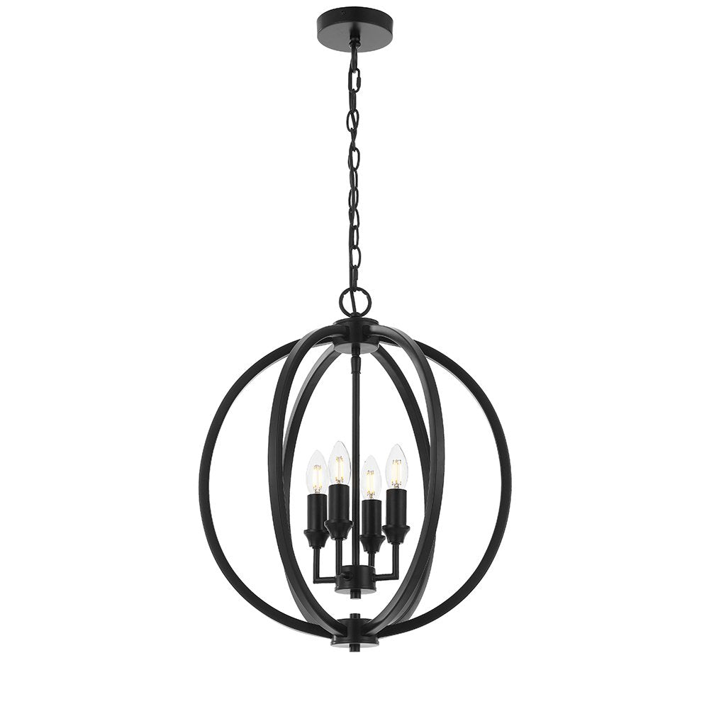 Buy Pendant Lights Australia Kendall 4 Light Pendant Black Matt - KENDALL PE4-BK