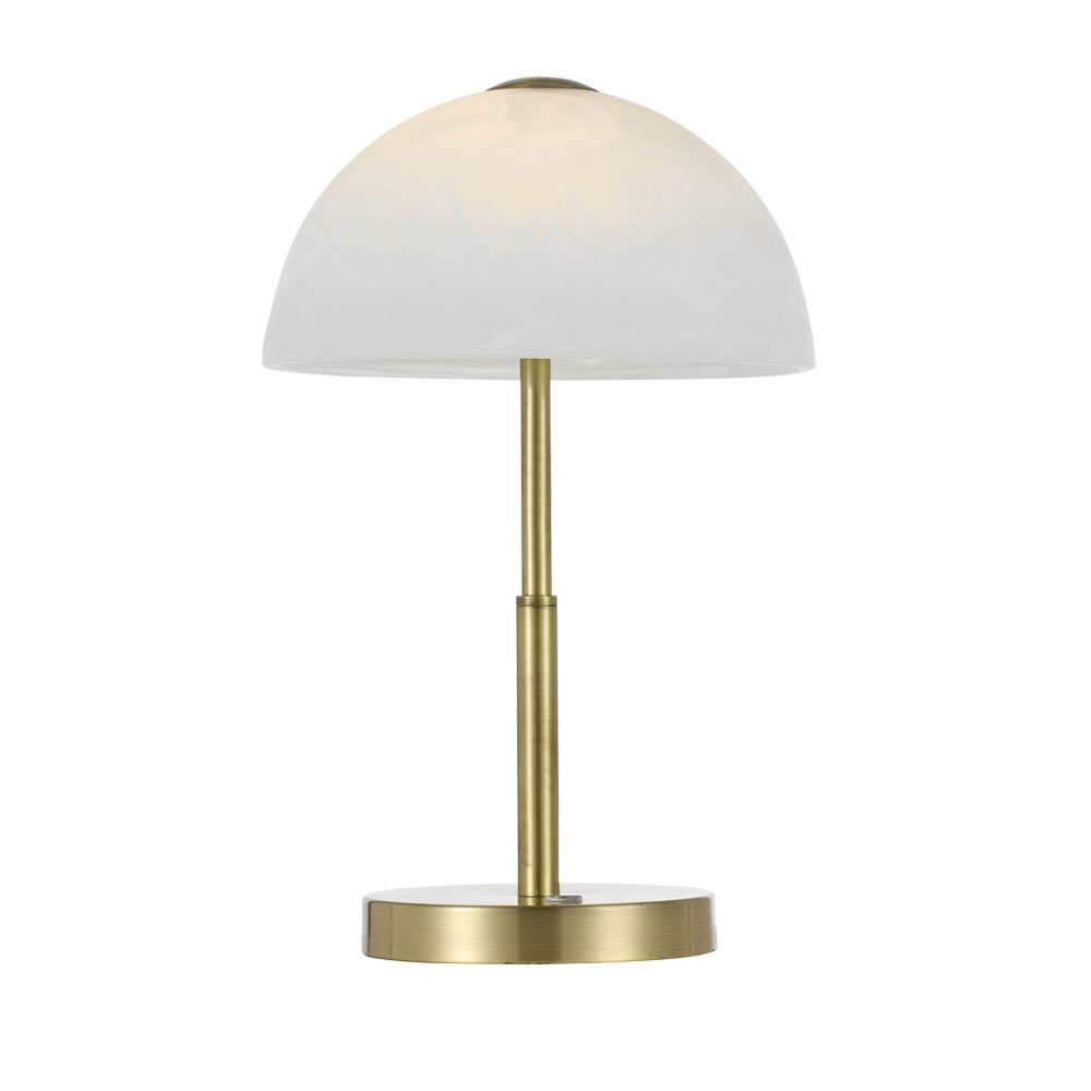Buy Touch Lamps Australia Marla LED Table Lamp Touch Switch 3000K Antique Brass & White - MARLA TL-AB+WM