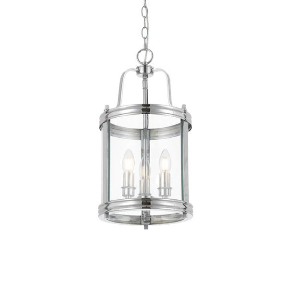 Buy Pendant lights australia - Newark 3 Light Pendant Chrome & Clear - NEWARK PE3-CH