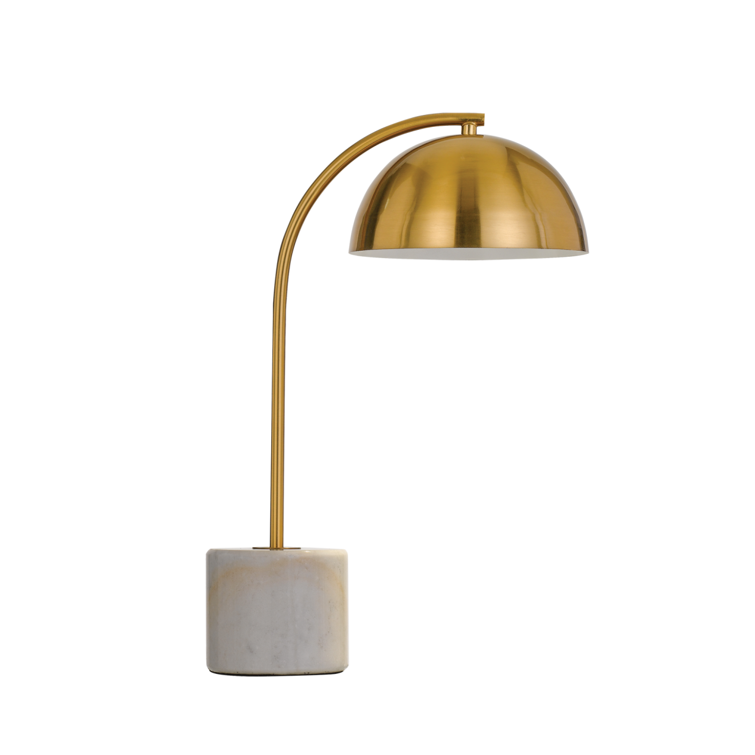 Buy Table Lamps Australia Ortez 1 Light Table Lamp White Marble, Antique Gold - ORTEZ TL-WH+AG