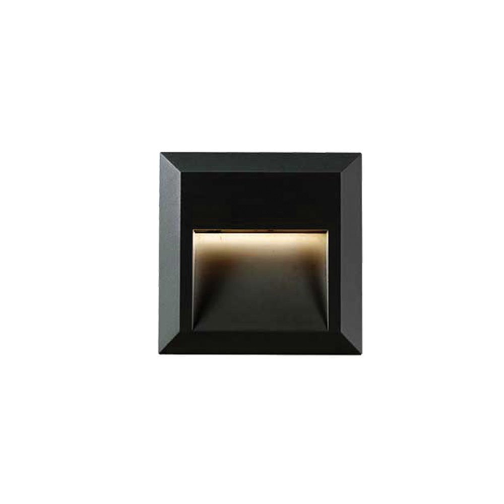 Buy Outdoor Step Lights Australia Prima Square LED Step Light 1W 4000K IP65 Black - PRIMA EX.SQ-BK