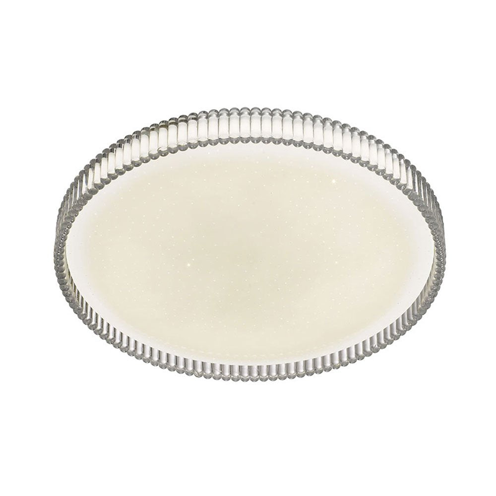 Rosario LED Oyster Light 30W 400mm Dimmable Tri-Colour Clear & White - ROSARIO OY40-CL