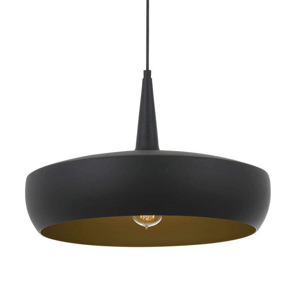 Buy Pendant lights australia - Sabra 1 Light Pendant 450mm Black, Gold - SABRA PE45-BKGD