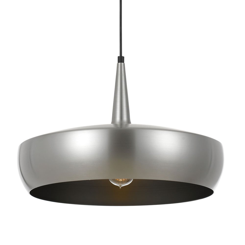 Buy Pendant Lights Australia Sabra 1 Light Pendant 450mm Nickel, Silver - SABRA PE45-NKSL